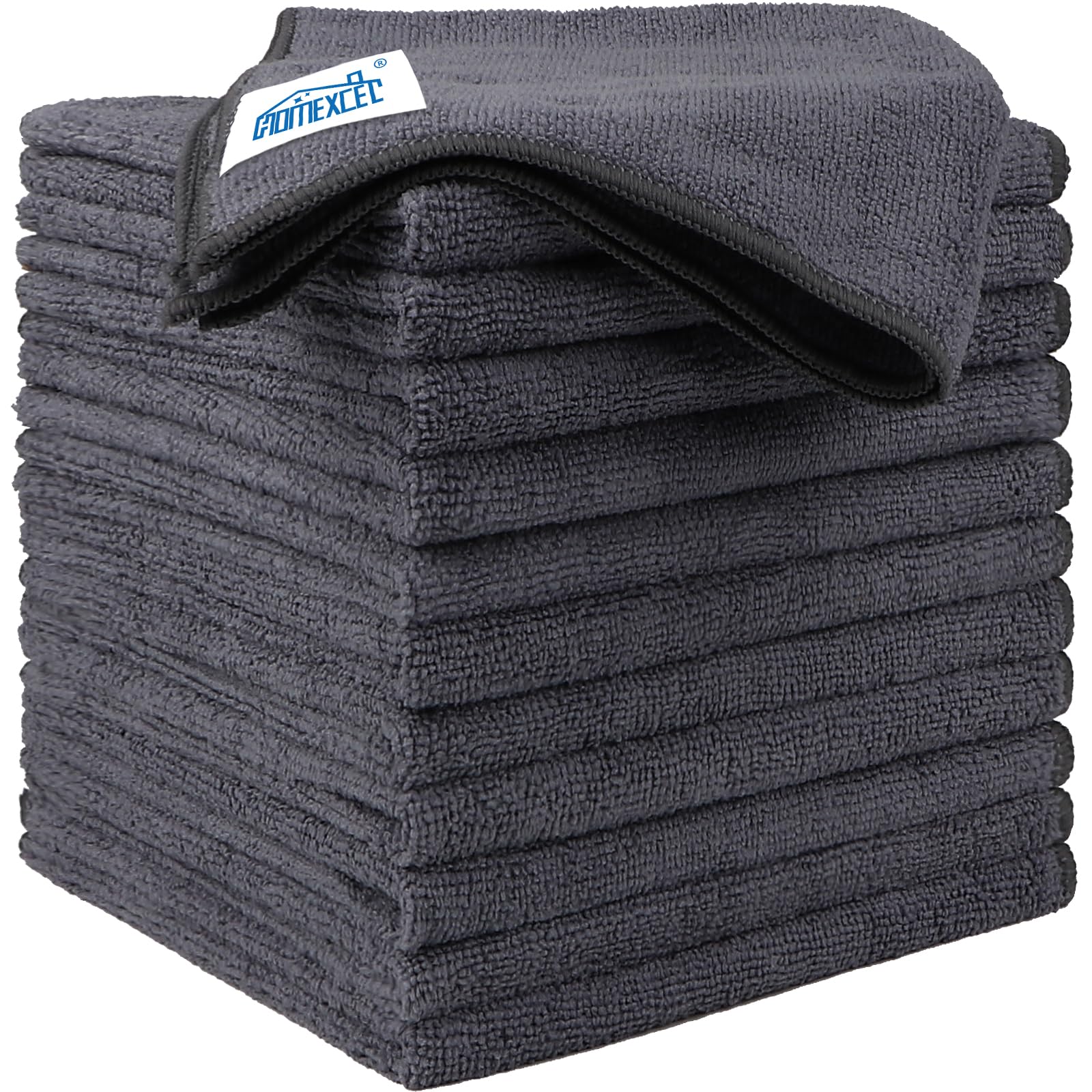 HOMEXCEL Microfiber Cleaning Cloth 12 Pack, 12.5 x 12.5 inch Microfiber Towels f
