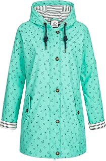 Ankerglut Women's Women's Friesennerz Regenmantel Rain Jacket Mit Kapuze Wasserdicht Weatherproof Windbreaker Übergangsjacke #Ankerglutzauber Rain Jacket