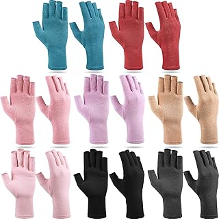 Crowye 8 Pairs Compression Gloves Arthritis Pain Relief
