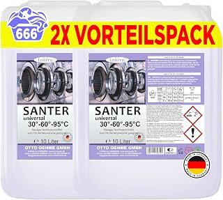 Lorito Santer Universal Vollwaschmittel flüssig im 2 x 10L Vorteilspack