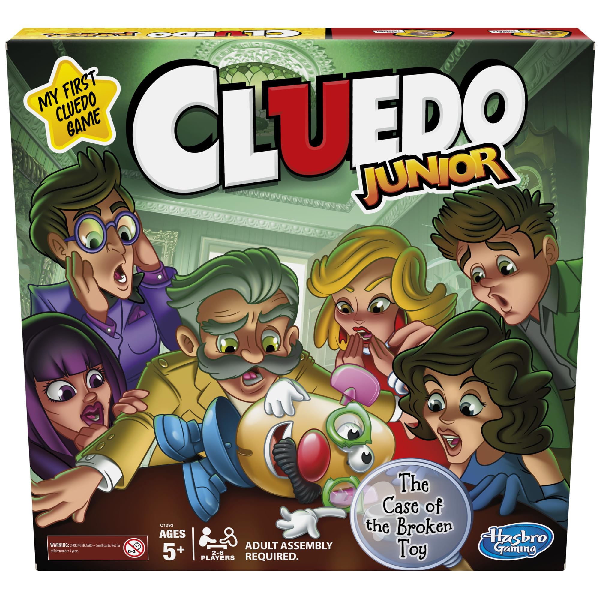 Cluedo Junior Board Game for Kids Ages 5+, Mystery Game with Classic Characters,