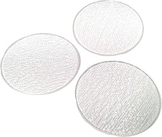 Clear Fusible Glass Circles - COE 90 Bullseye Glass - 3" Diameter (3)