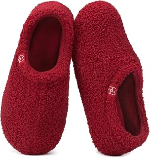 HomeTop Ladies Memory Foam Loafers with Polar Fleece Lining