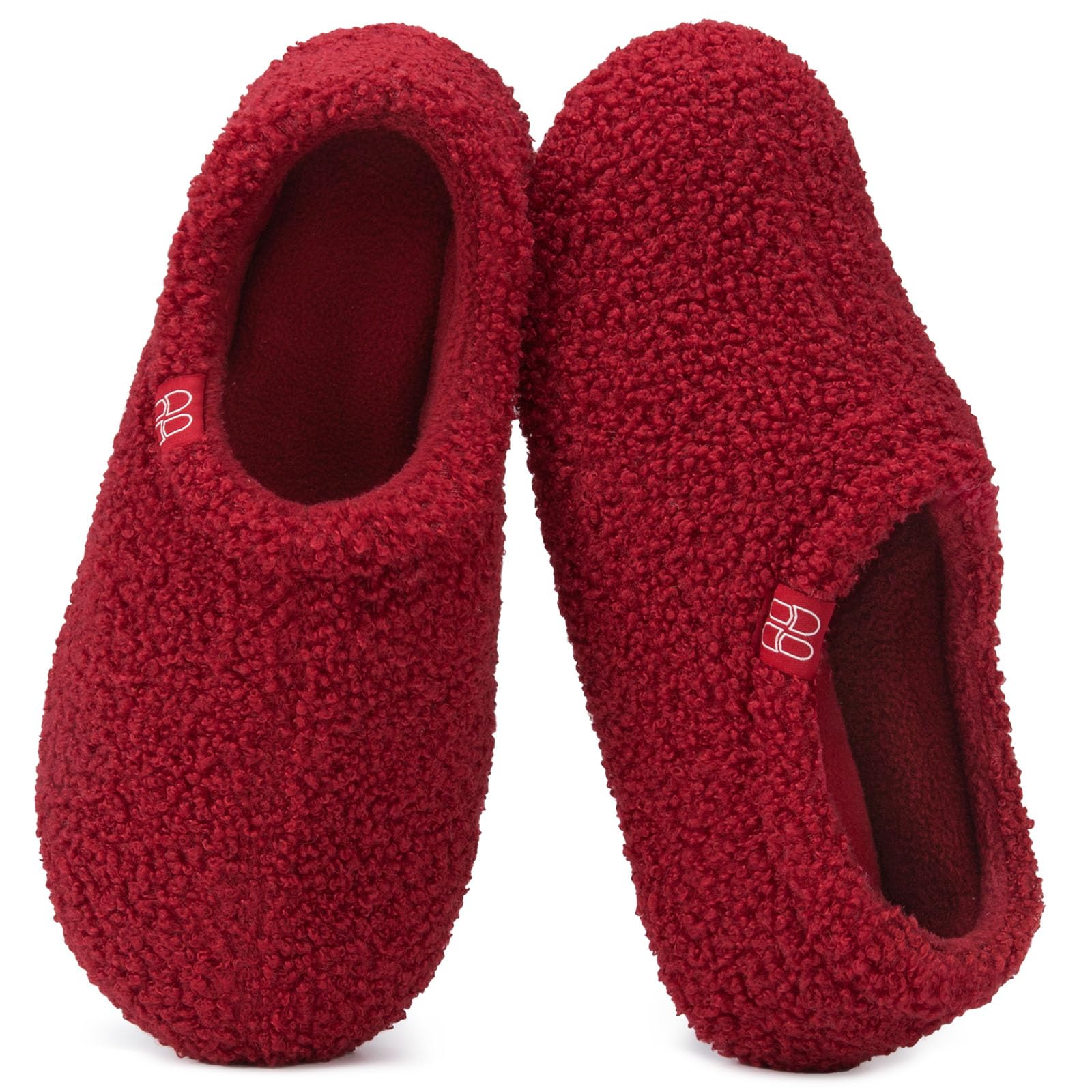 HomeTop Ladies Memory Foam Loafers with Polar Fleece Lining