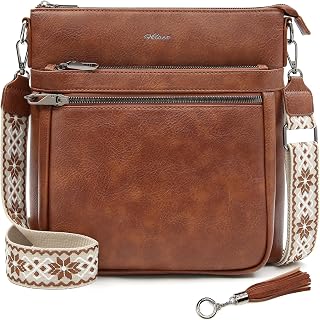 Women's Vegan Leather Crossbody Bags Handbags Purse Trendy Travel