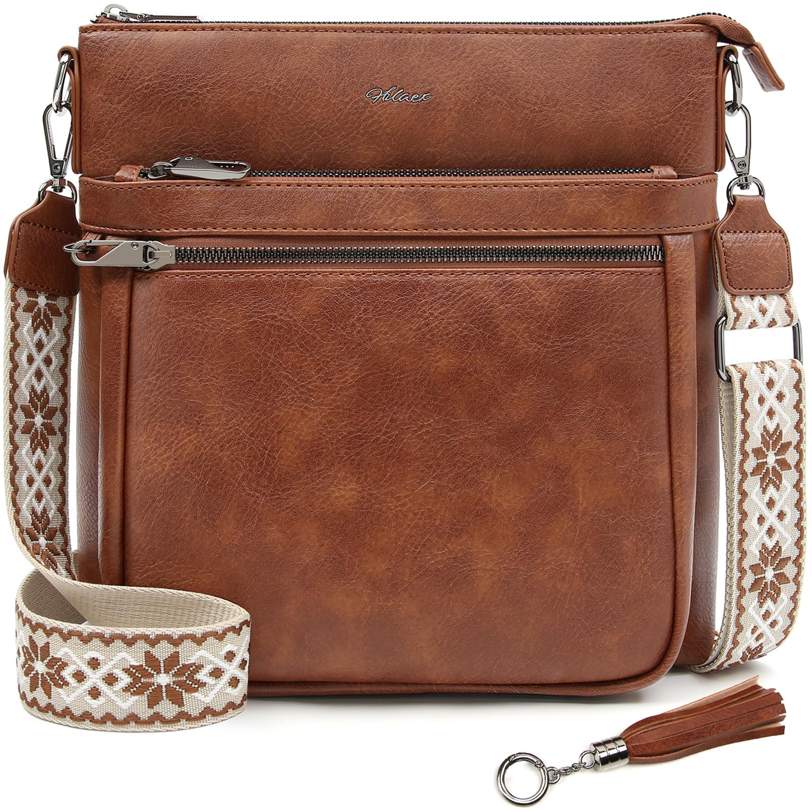 Women's Vegan Leather Crossbody Bags Handbags Purse Trendy Travel