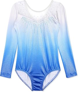 DAXIANG Long Sleeve Gymnastics Leotards for Girls Gymnastics Ballet Outfit Dance Leotard for Kids Girls Toddler 2-14 Years
