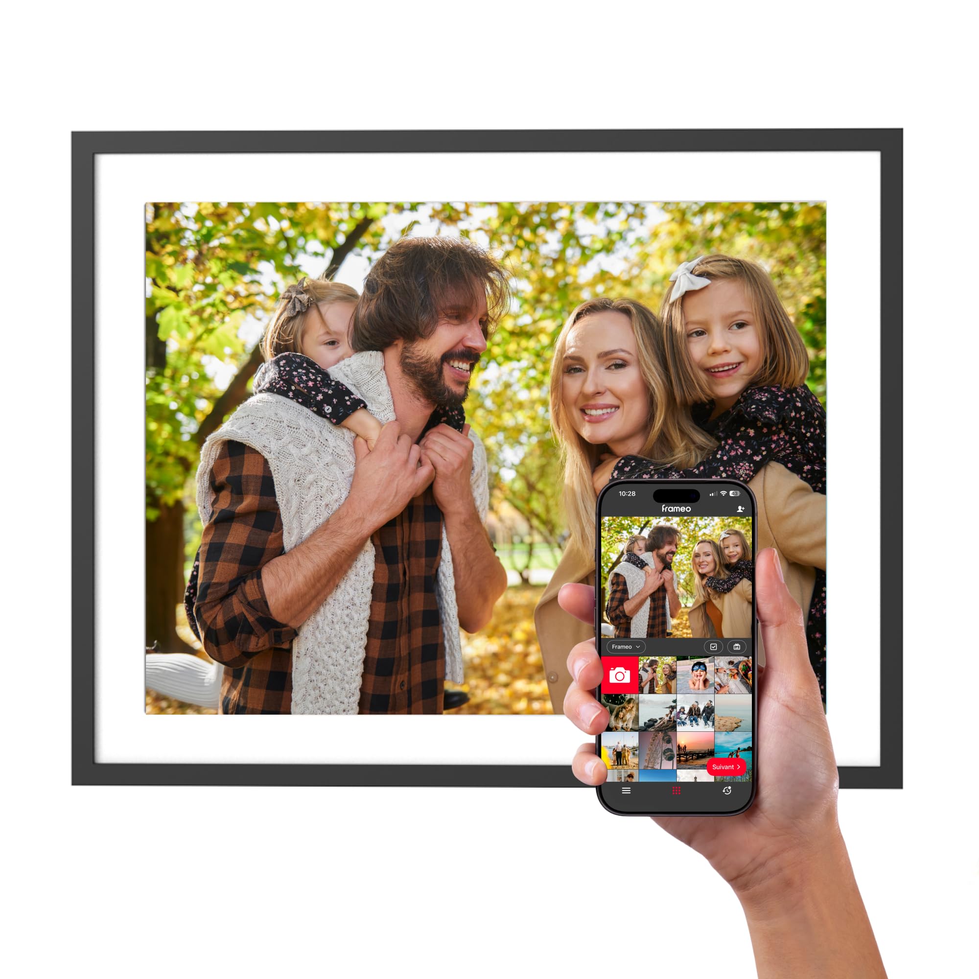 AGFA Photo – Digitaler Fotorahmen 17 Zoll Hohe Auflösung, mit Touchscreen, WLAN,
