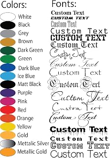 Custom Vinyl Lettering Decals, Personalized Text Name Stickers | Your Own Text or Name for Cars, Window, Windshield, Truck, Boats, Vehicles, Business, Walls, Doors, Office. Any color &amp; size.