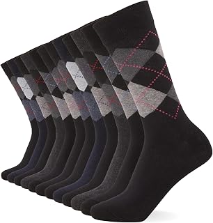 FM London Pack of 12 Stylish Men's Thermal Breathable Socks
