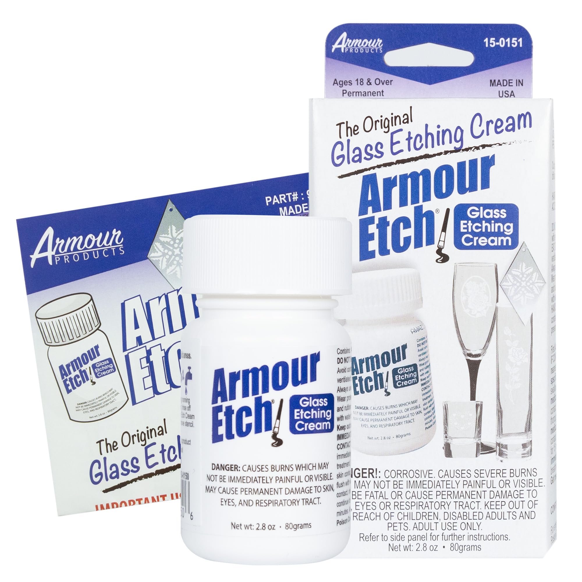 Armour Etch Glass Etching Cream - Create Stunning Designs on Glass Surfaces - Et