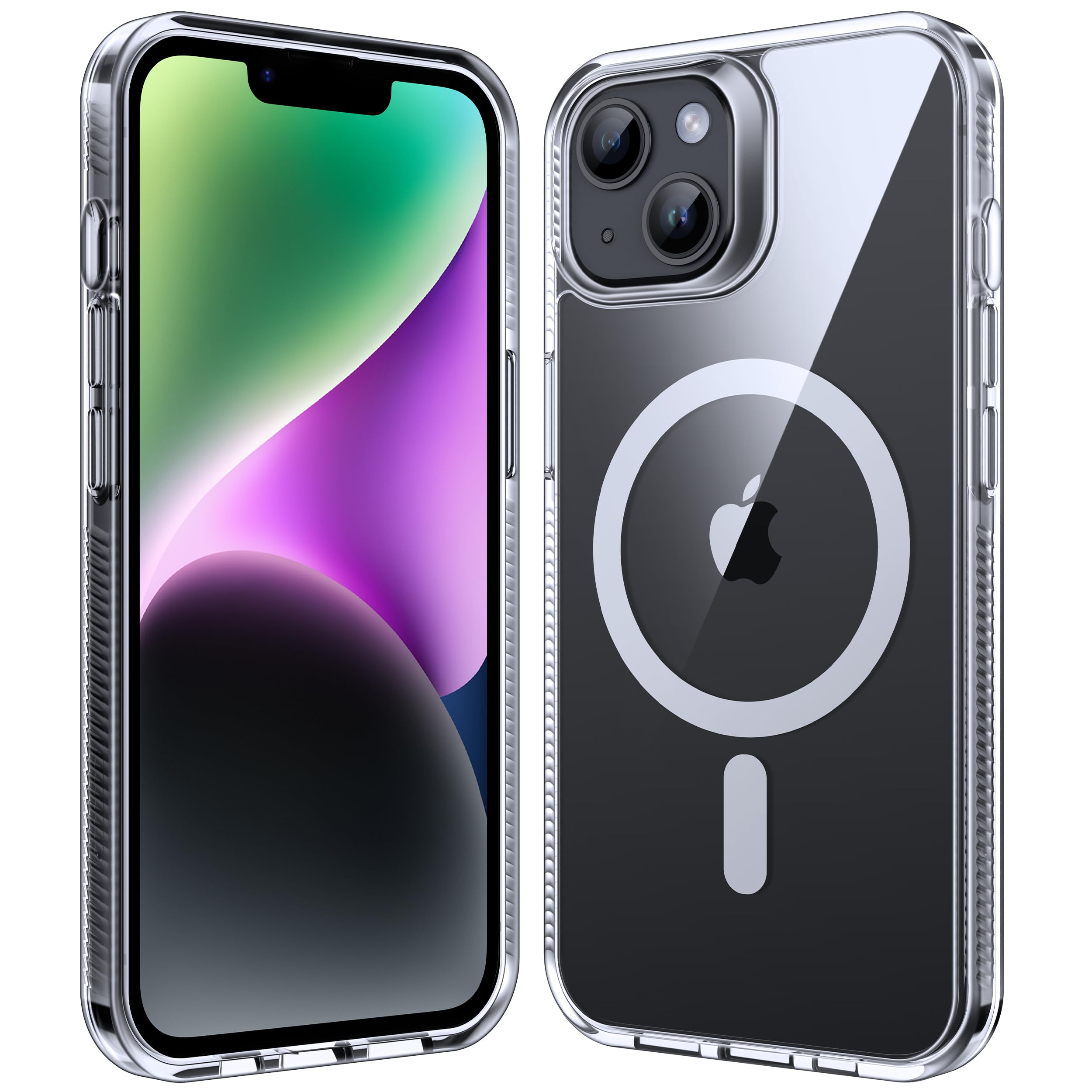 Supdeal Transparent Magnetic Case for iPhone 13/14, Transparent