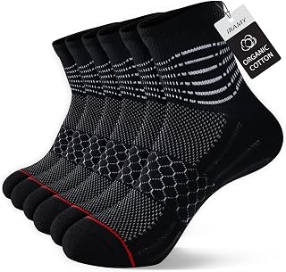 IRAMY Graduated Compression Women's Socks Running Ankle Support Socks Compression Sports Socks with Plantar Fasciitis 3/5 Pairs