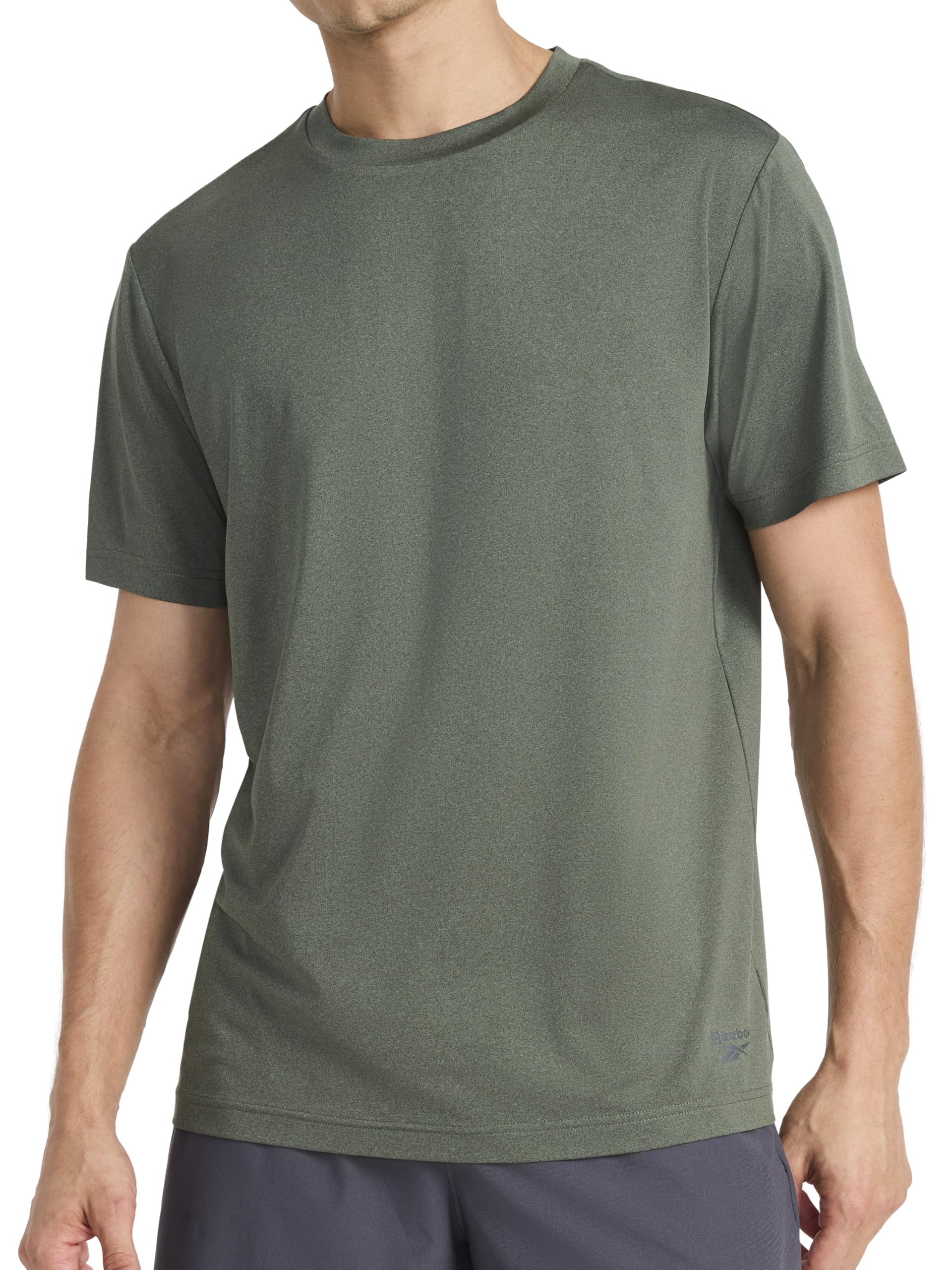 Reebok Men's Sonic Bolt Short Sleeve Crewneck T-Shirt, Standard Fit, Lightweight