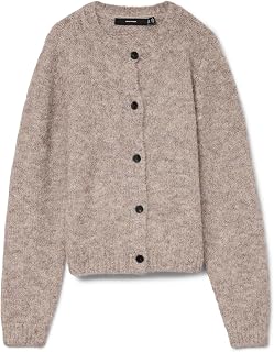 Vero Moda Vmnovah LS O-Neck Button Cardi Ga Noos Vmnovah LS O-Neck Button Cardi Ga Noos Women's (Pack of 1)