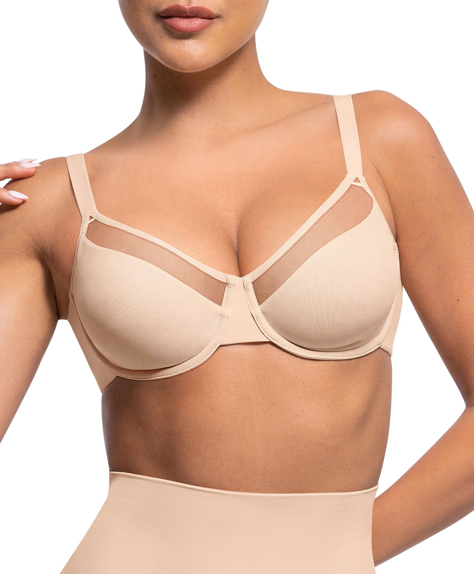 Lover-Beauty Minimizer Bras for Women Full Coverage Lifting Unlined Bra