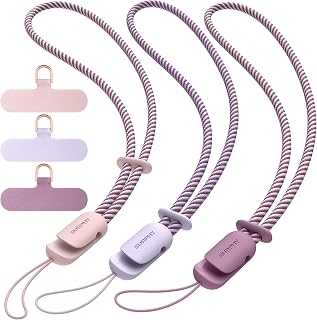 SURPHY 3 Pack Phone Wrist Strap, Phone Lanyard with Cellphone Tether Tab | Phone Strap Charm, Camera Wrist Strap with 2-Color Braided, Phone Wristlet, Wrist Lanyard for Case