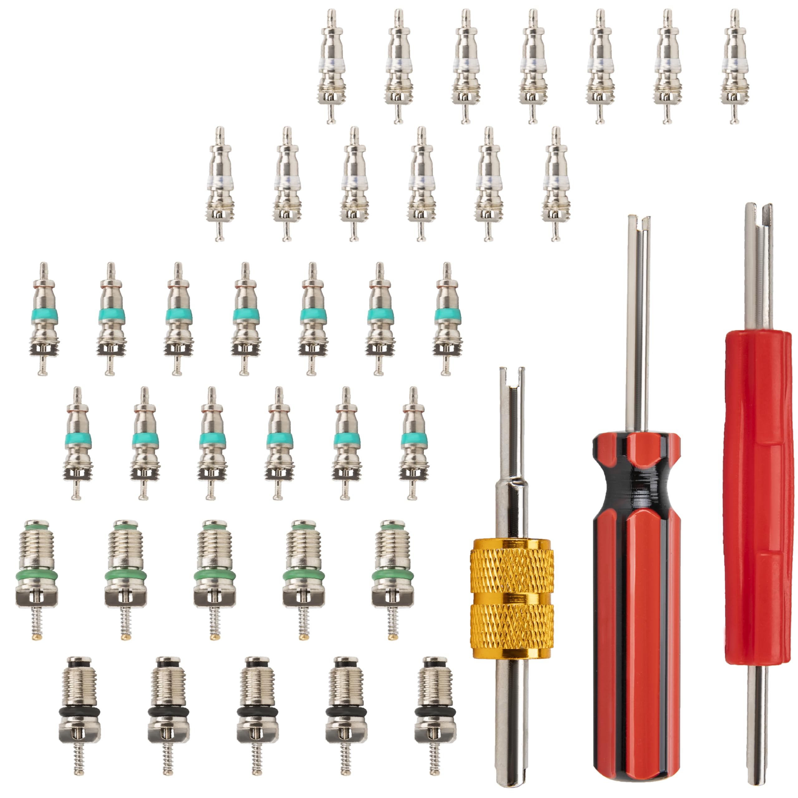 39 PCS Air Conditioning Valve Core Accessories Kit, Schrader Valve Tool | R12 R1