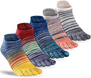 Men's Socks, Five Toes, Ankle Socks, Sweat Absorbent, Quick Drying, Breathable, Short Socks, 9.4 - 11.0 inches (24 - 28 cm), Tear-resistant, Durable Socks, For All Seasons, 5 Pairs Set