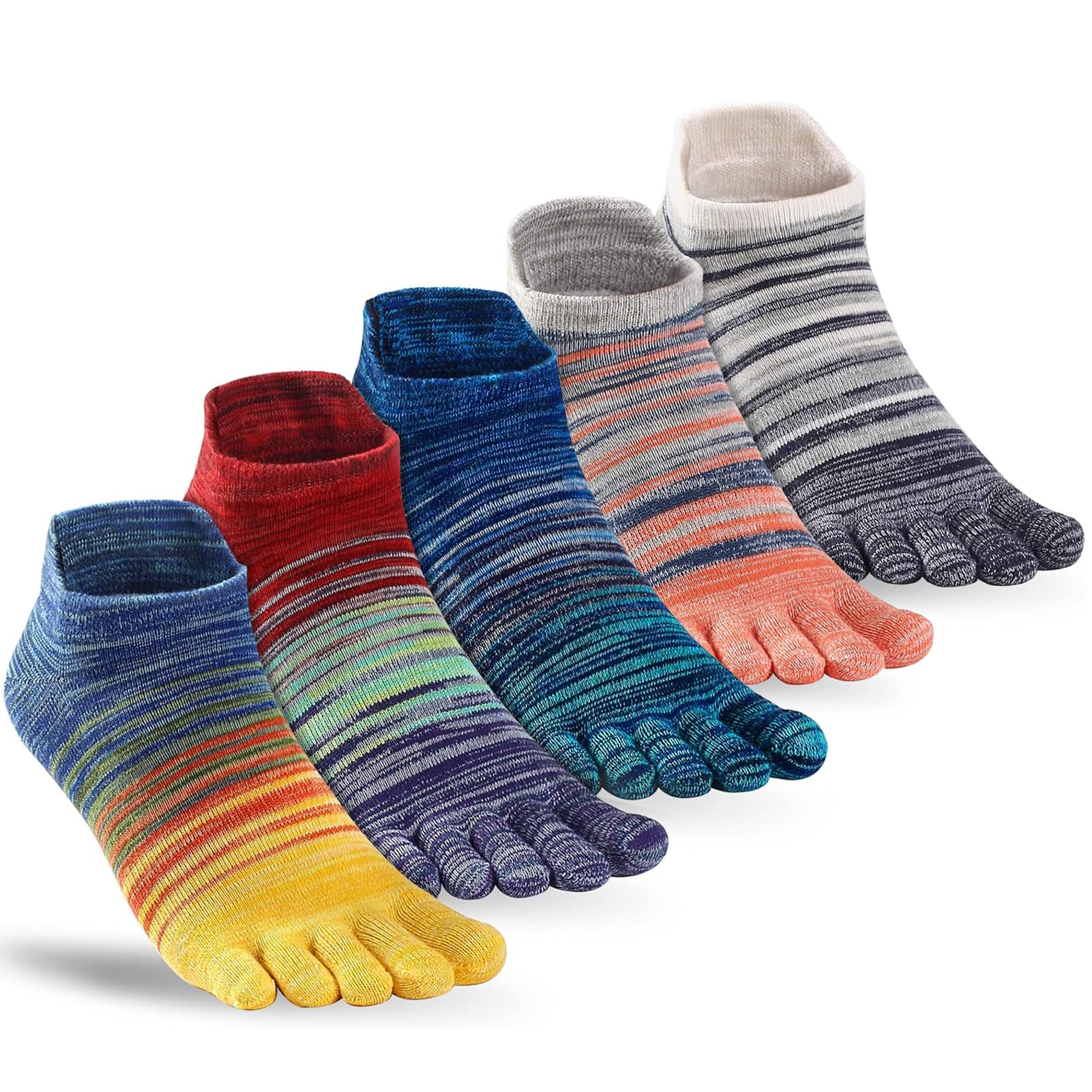 Men's Socks, Five Toes, Ankle Socks, Sweat Absorbent, Quick Drying, Breathable, 