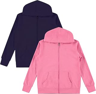 Pink Angel Little & Big Girls - Felpa con cappuccio e cerniera, alla moda, per bambini