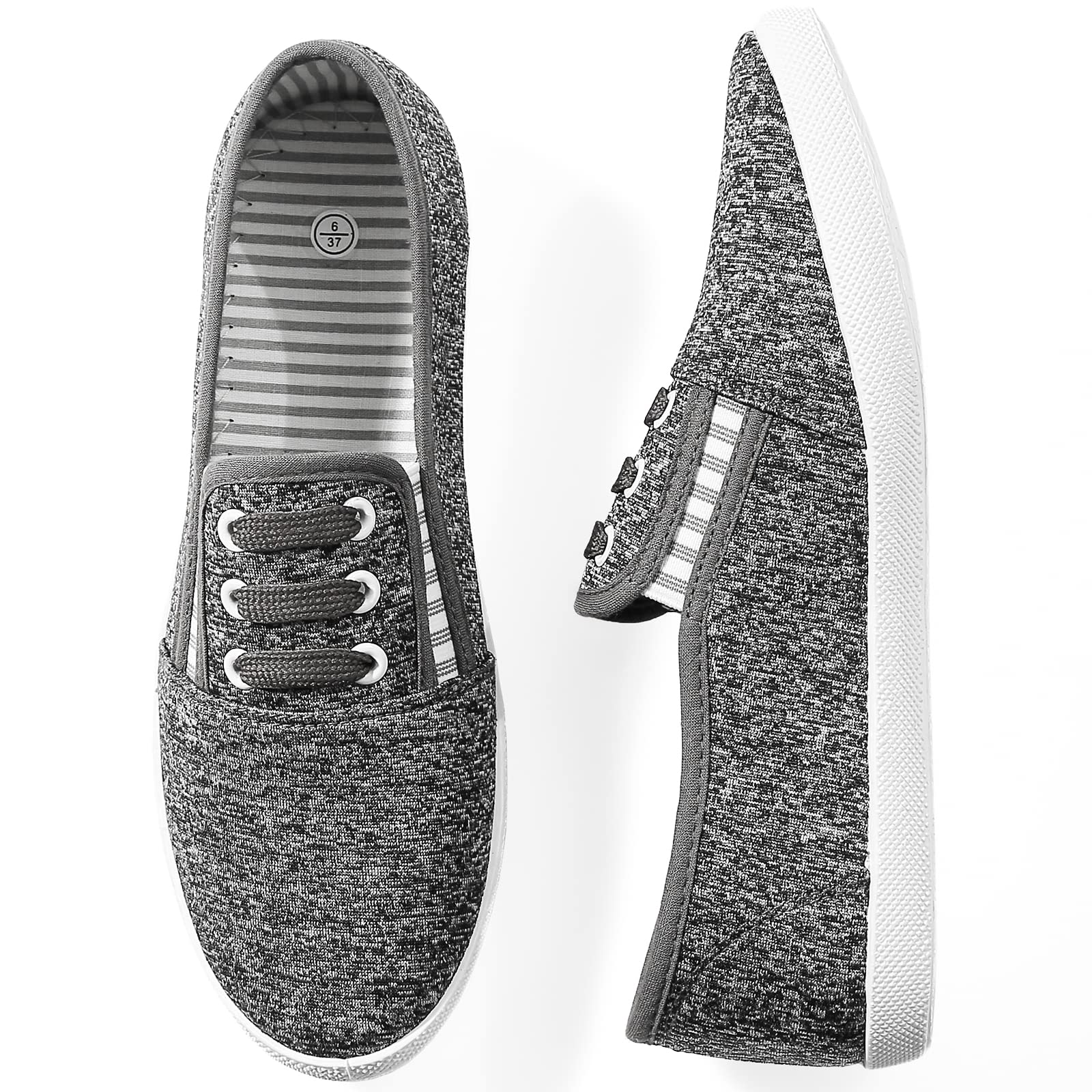 kufeiti Women’s Canvas Slip On Shoes Sneakers for Women Fashion Comfortable Whit