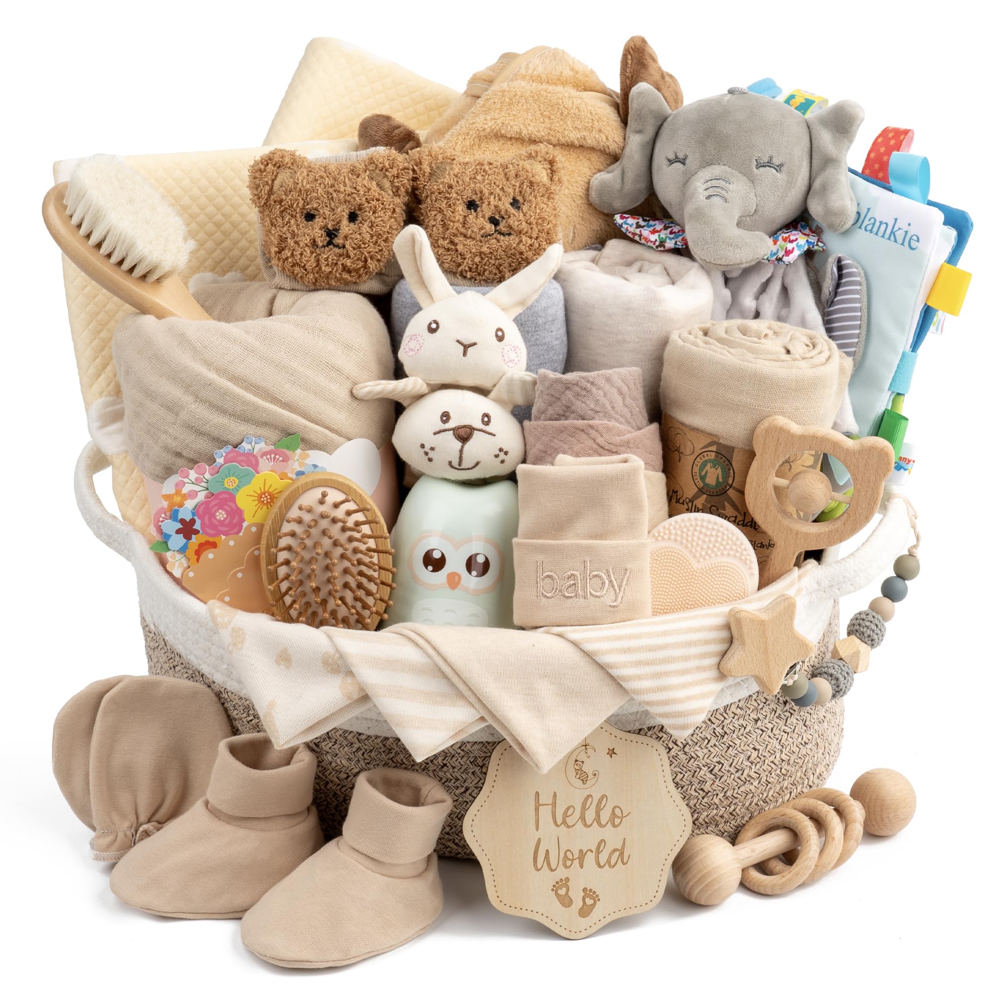 32 Piece Baby Gift Basket – Luxury Curated Baby Gift Basket for Newborn | Premiu
