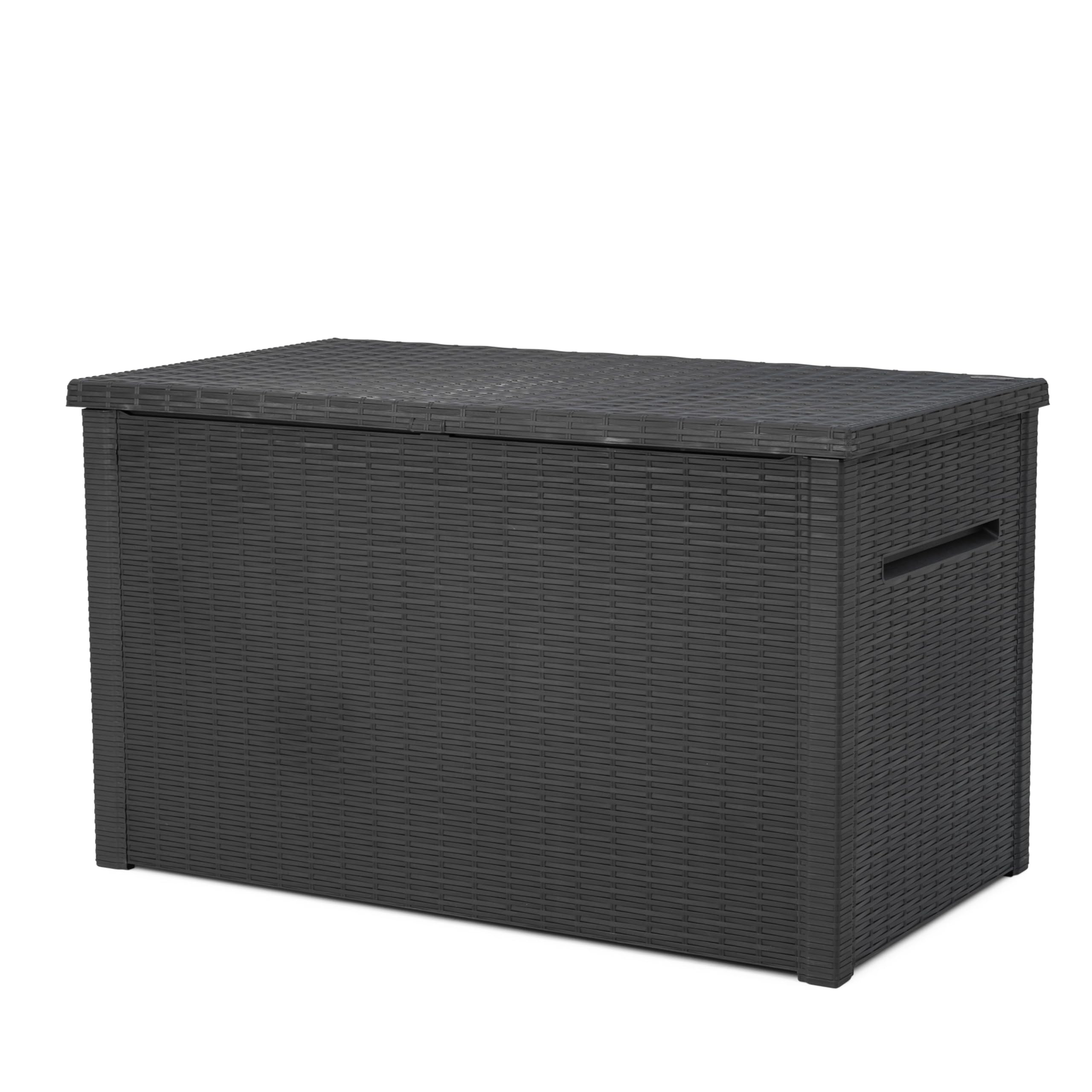 Keter Java 230 Gal Outdoor Storage Box for Patio and Pool Accessories | Grey, Re