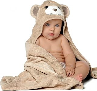 Premium Organic Bamboo Hooded Baby Towel - Super Soft and Absorbent Baby Towels for Newborn, Infant and Toddler - Hypoallergenic Baby Bath Towel - Perfect Newborn Gift