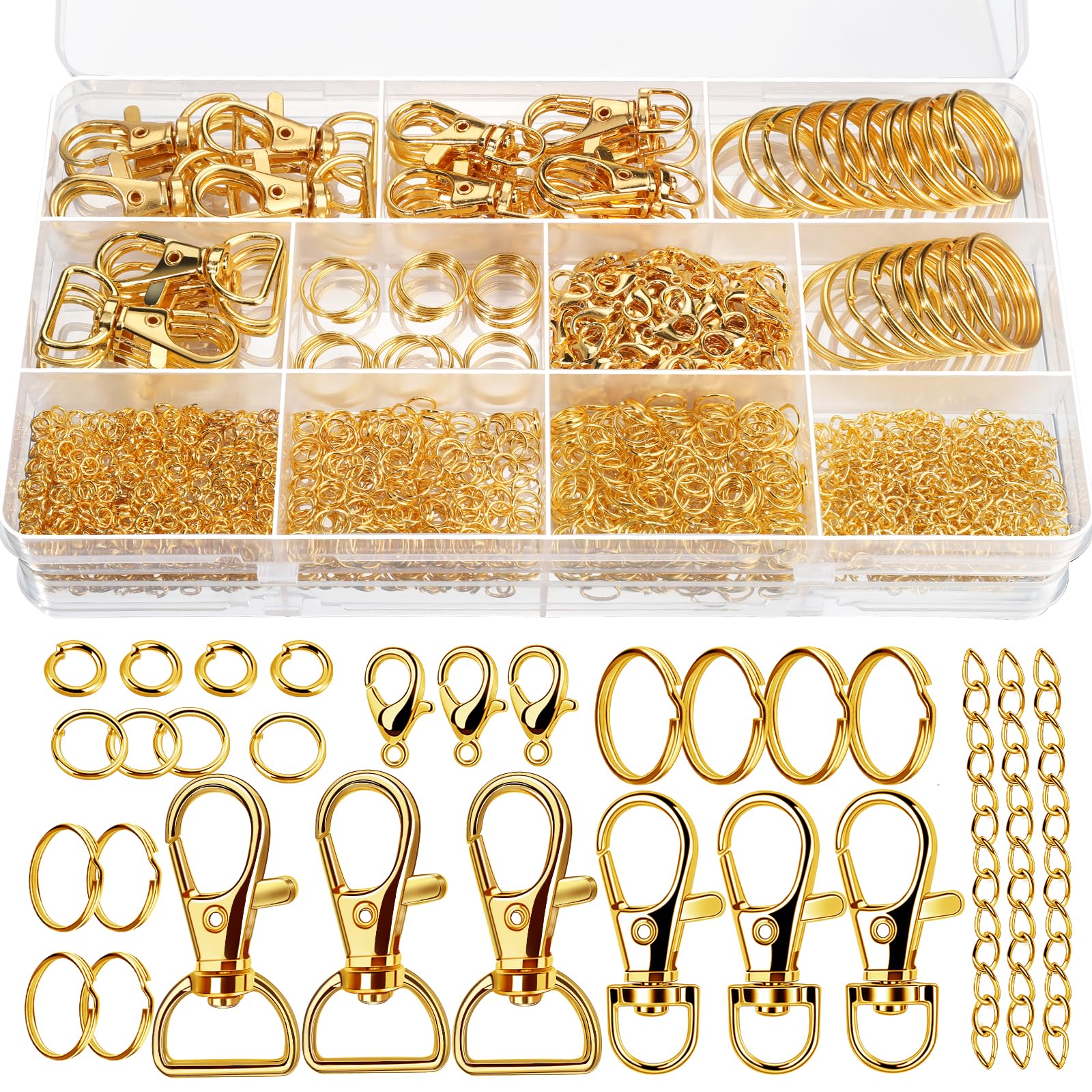 Teenitor 524PCS Key Chain Making Kit, Keychain Making Supplies Keychain Craft Su