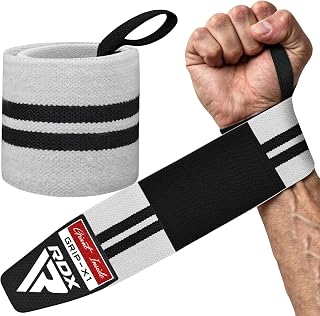 RDX Weight Lifting Wrist Wraps Support, IPL USPA Approved, Elasticated Pro 18” Cotton Straps, Thumb Loop, Powerlifting Bodybuilding Fitness Strength Gym Training WOD Workout, Gymnastics Calisthenics