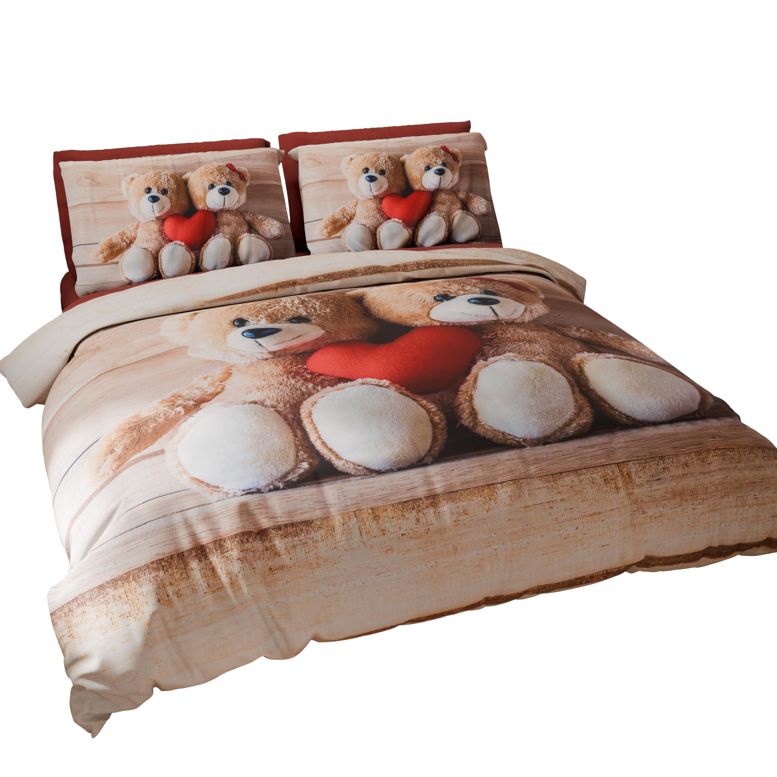 PETTI Artigiani Italiani - Double Duvet Cover Set 230 x 220 cm (2 Pillowcases 75