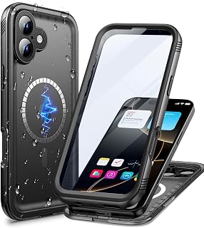 Cozycase Top 360 Shockproof IP68 Waterproof Cover for iPhone 16 Plus