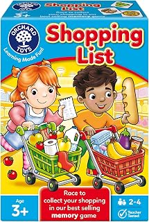 Orchard Toys Shopping List Game, Matching Family Board Game for Kids Age 3+ | Fun, classic matching and memory game, childrens learning resources. Card games for kids, toddler games for 2-4 players.