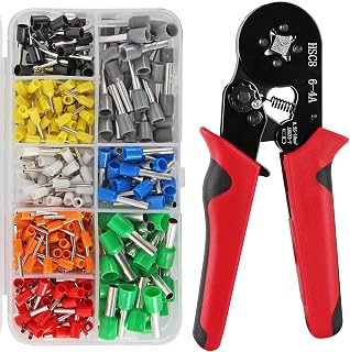 401Pcs Ferrule Crimping Tool Kit, AWG23-7 Self-Adjusting Ratchet Wire Crimping Tool Kit Crimper Pliers Set 400Pcs Wire Terminals Crimping Connectors Wire End Ferrule Terminals