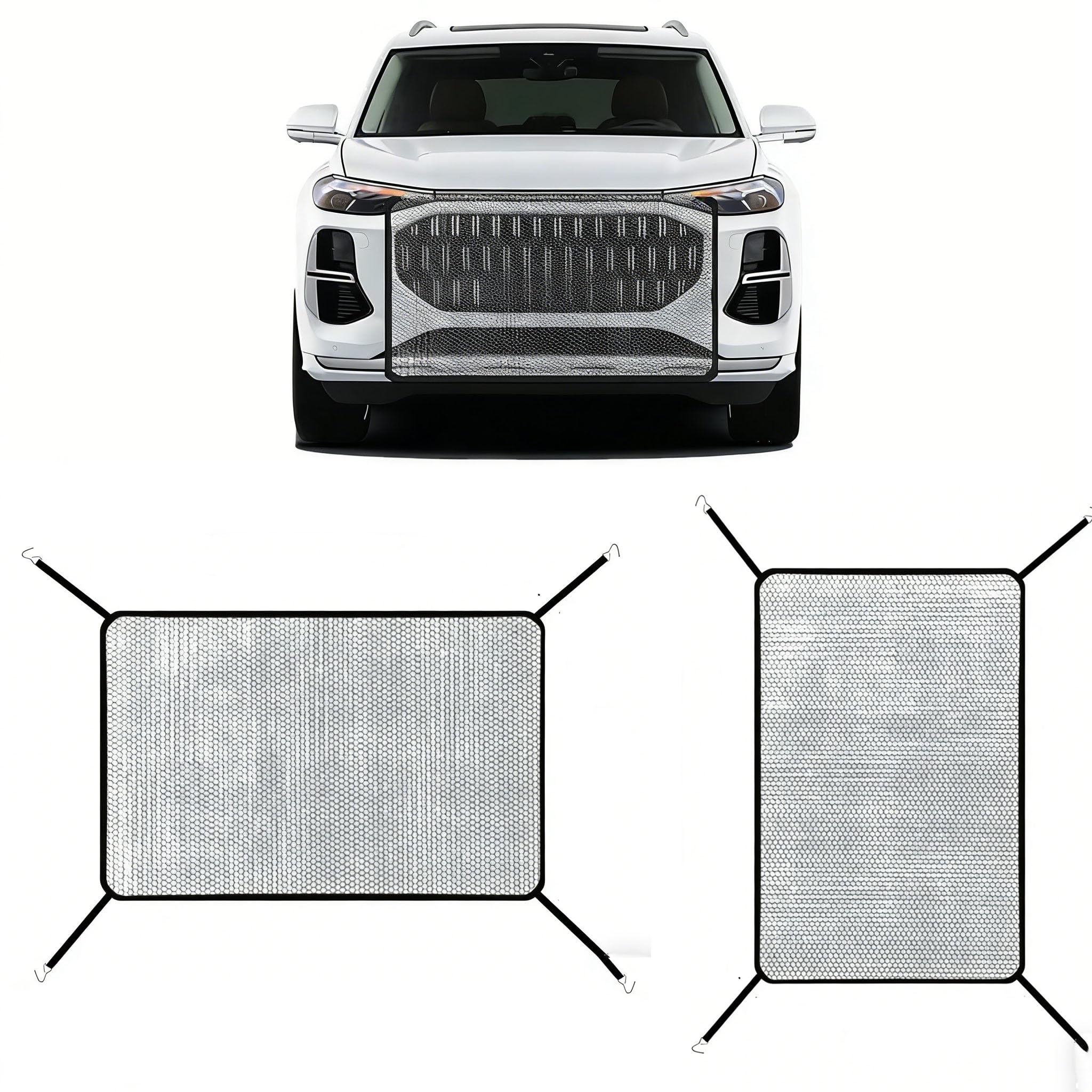 2 Pcs Car Grill Net,Protective Car Accessories for Front Bumper | Coverage Front