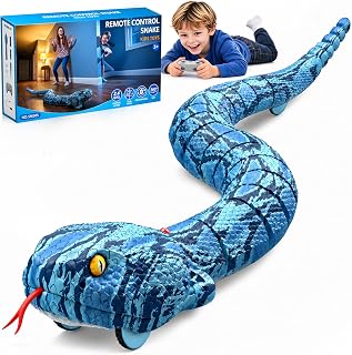 HYES Remote Control Snake, Land & Water Modes Rechargeable RC Toy for Kids | 2 in 1 Remote Control Snake Toys, 25 inch Body with Realistic S Motion, Prank Game Halloween Christmas Gift for Kids 5-13
