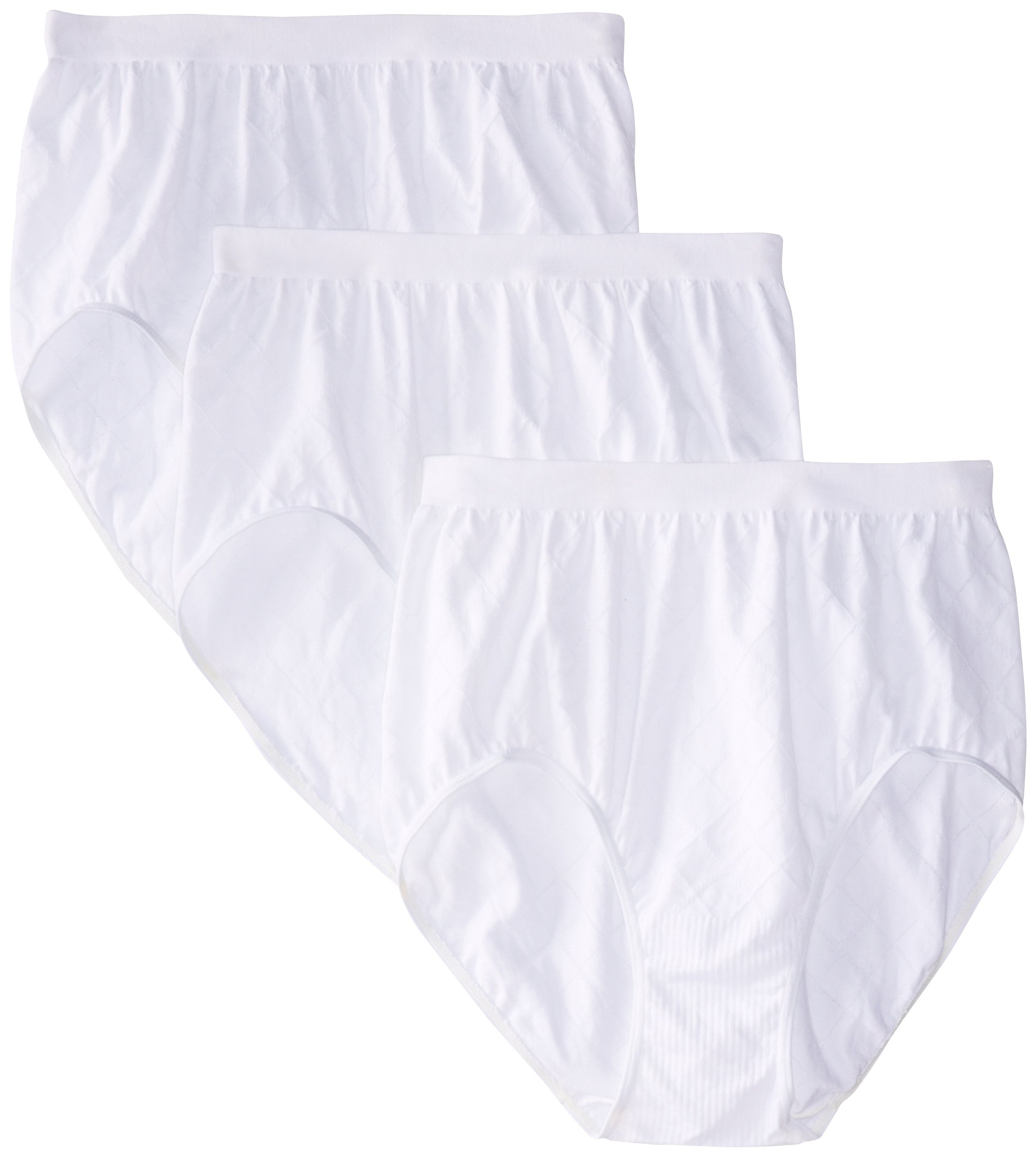 Bali Comfort Revolution Women's Seamless Brief Briefs (Pack of 3)