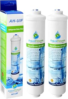 2x AquaHouse AH-UIF Compatible Fridge Water Filter for Samsung DA29-10105J, LG 5231JA2010B, Haier 0060823485A (Replaces External Filters Only)