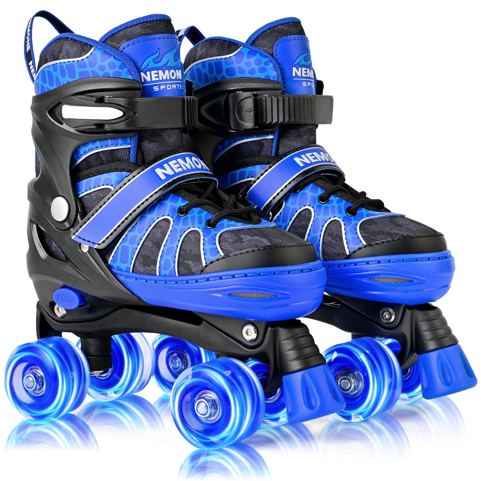 NEMONE Mermaid Adjustable Roller Skates for Girls Kids Toddlers