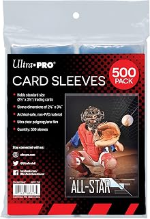 Ultra PRO - Penny Sleeves® Clear Card Sleeves for Standard Size Trading Cards measuring 2.5" x 3.5" (500 count pack)