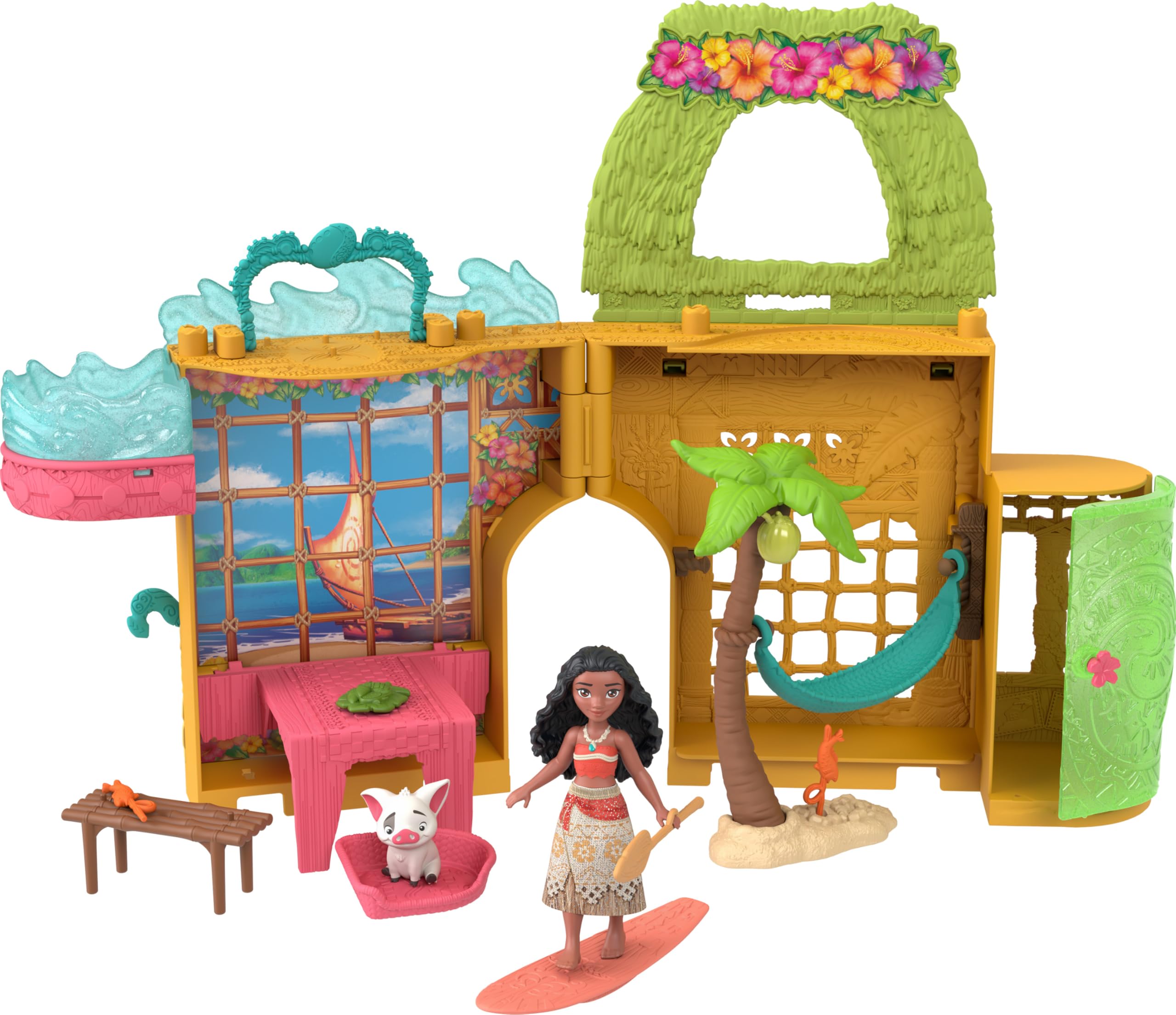 Mattel Disney Princess Moana Storytime Stackers Doll House Playset | Posable Moa