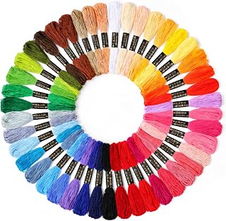 50 Skeins Embroidery Floss, Cross Stitch Threads Friendship Bracelet String | Beading Cords Embroidery Thread String for Bracelet Making, Craft Floss for Cross Stitch Crafts