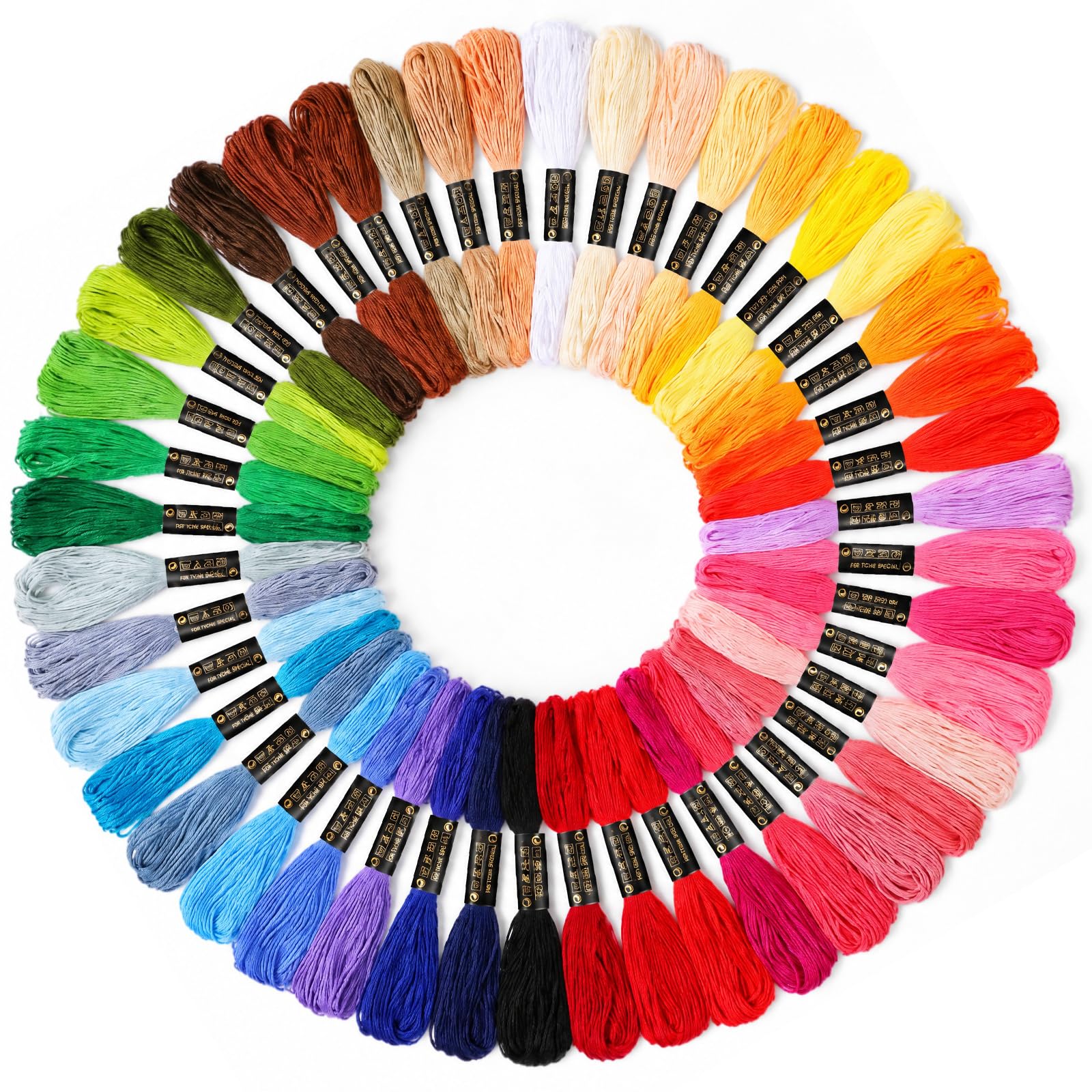 50 Skeins Embroidery Floss, Cross Stitch Threads Friendship Bracelet String | Be