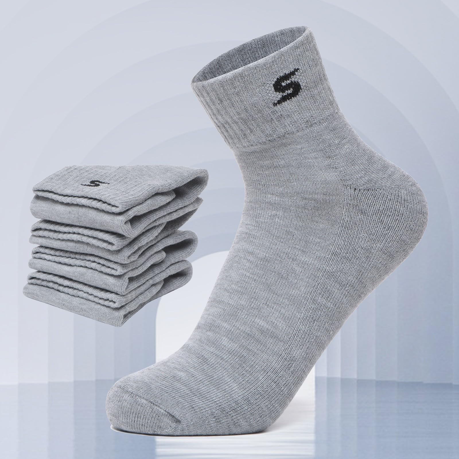 Chaussettes de sport unisexes extensibles, douces et respirantes pour homme et f