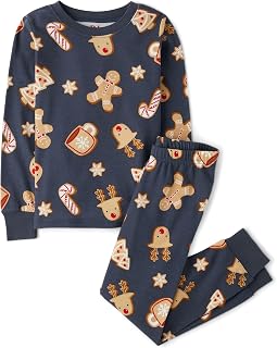 The Children's Place And Kids, Sibling Matching, Holiday Pajama Sets, Cotton Unisex Pyjama Set – Children and Boys (Pack of 1)
