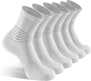 IRAMY Compression Ankle Support Socks Men Running Women Trainer Coolmax Wicking Plantar Fasciitis Relief Hiking Crew Socks 3 Pairs