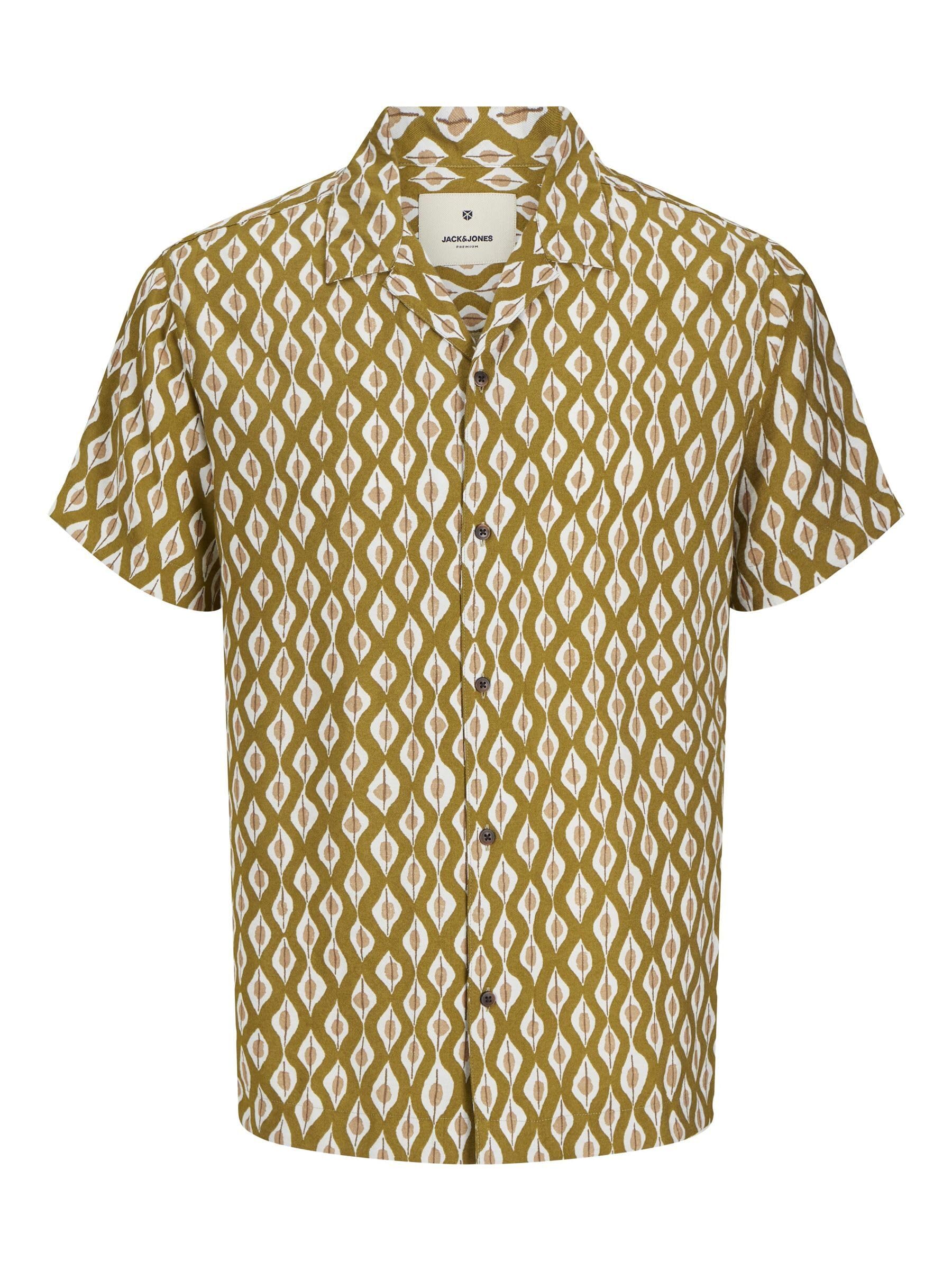 Jack & Jones Jjejeff AOP Resort Shirt SS Sn Camiseta Hombre (Pack de 1)