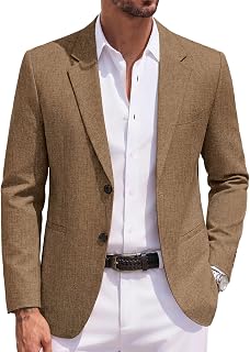 Coofandy Mens Blazer Casual Knit Jacket Lightweight Two Button Jacket