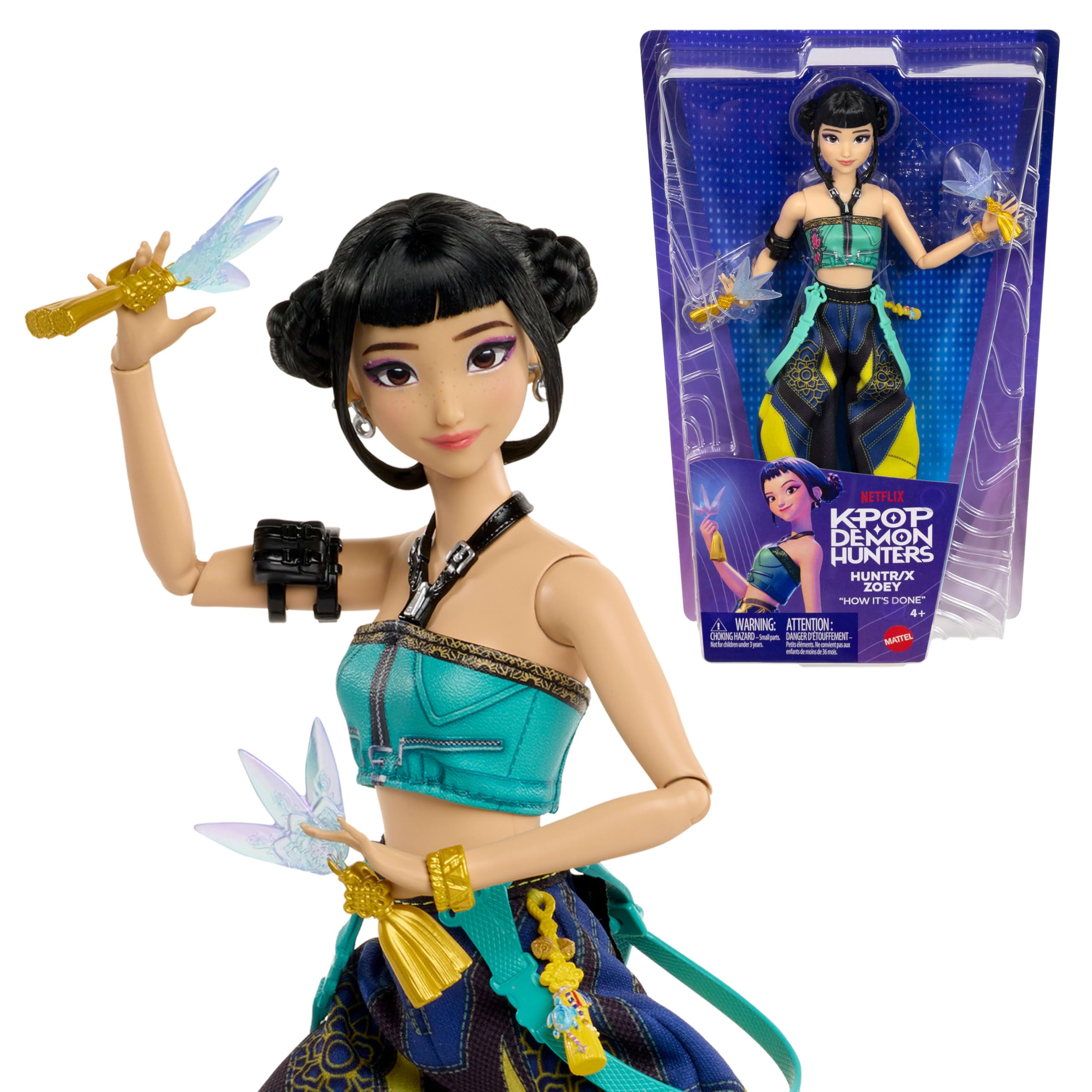​Mattel Kpop Demon Hunters HUNTR/X Zoey Fashion Doll | Wearing “How It’s Done” P